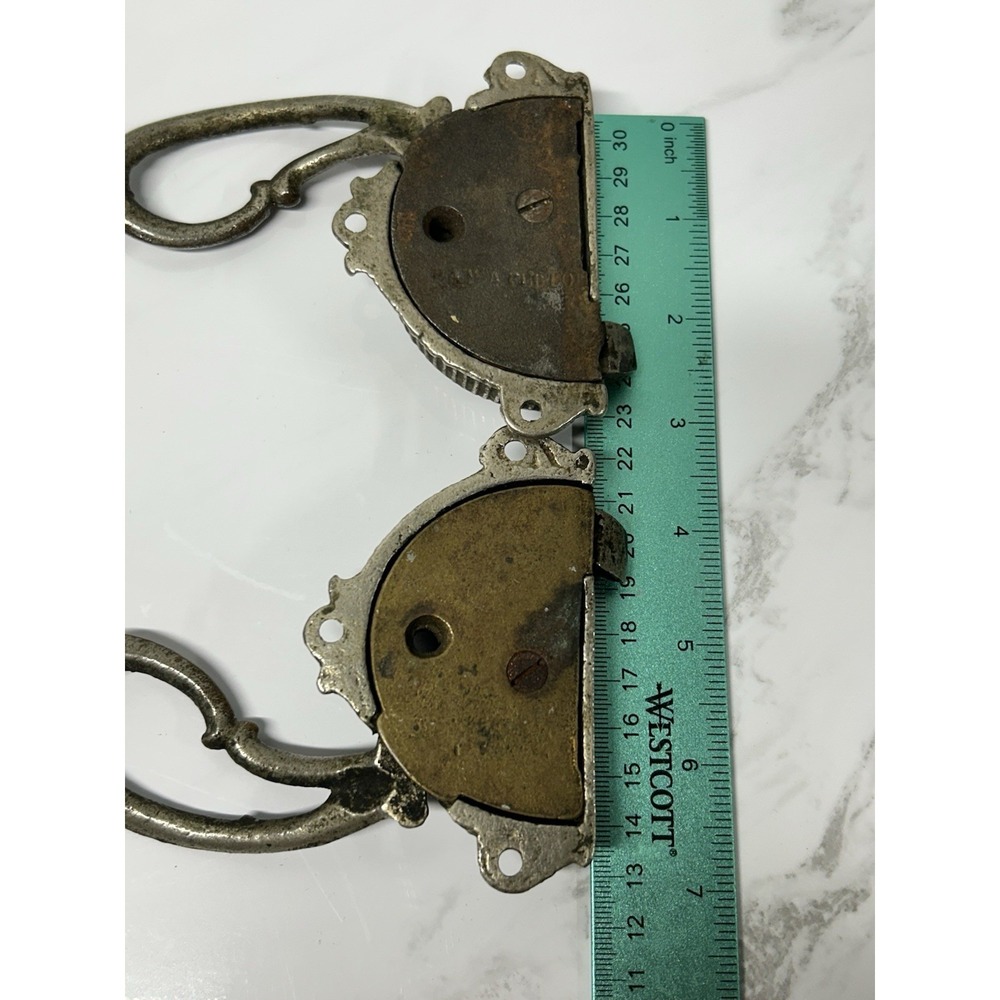 Vintage Ornate LATCH Levers Lot Of 2 With Latch Plate No Key - Picture 4 of 9